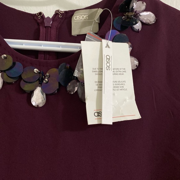 BNWT Burgundy ASOS Maxi Dress - Picture 2 of 4